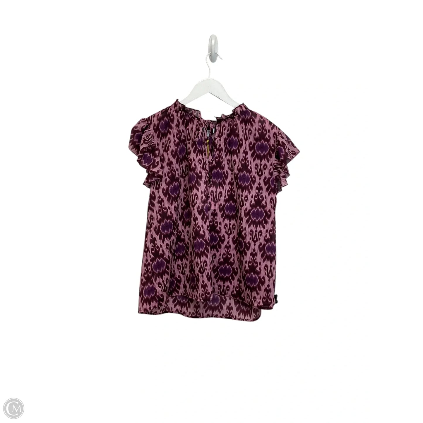 Top Short Sleeve By Voy In Purple, Size: L