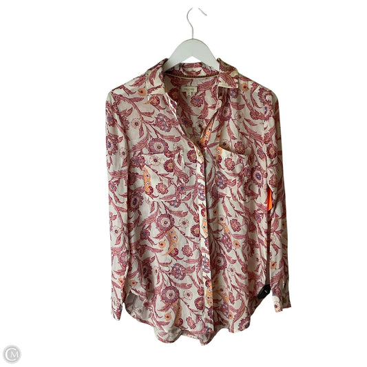Top Long Sleeve By Pilcro In Floral Print, Size: Xs