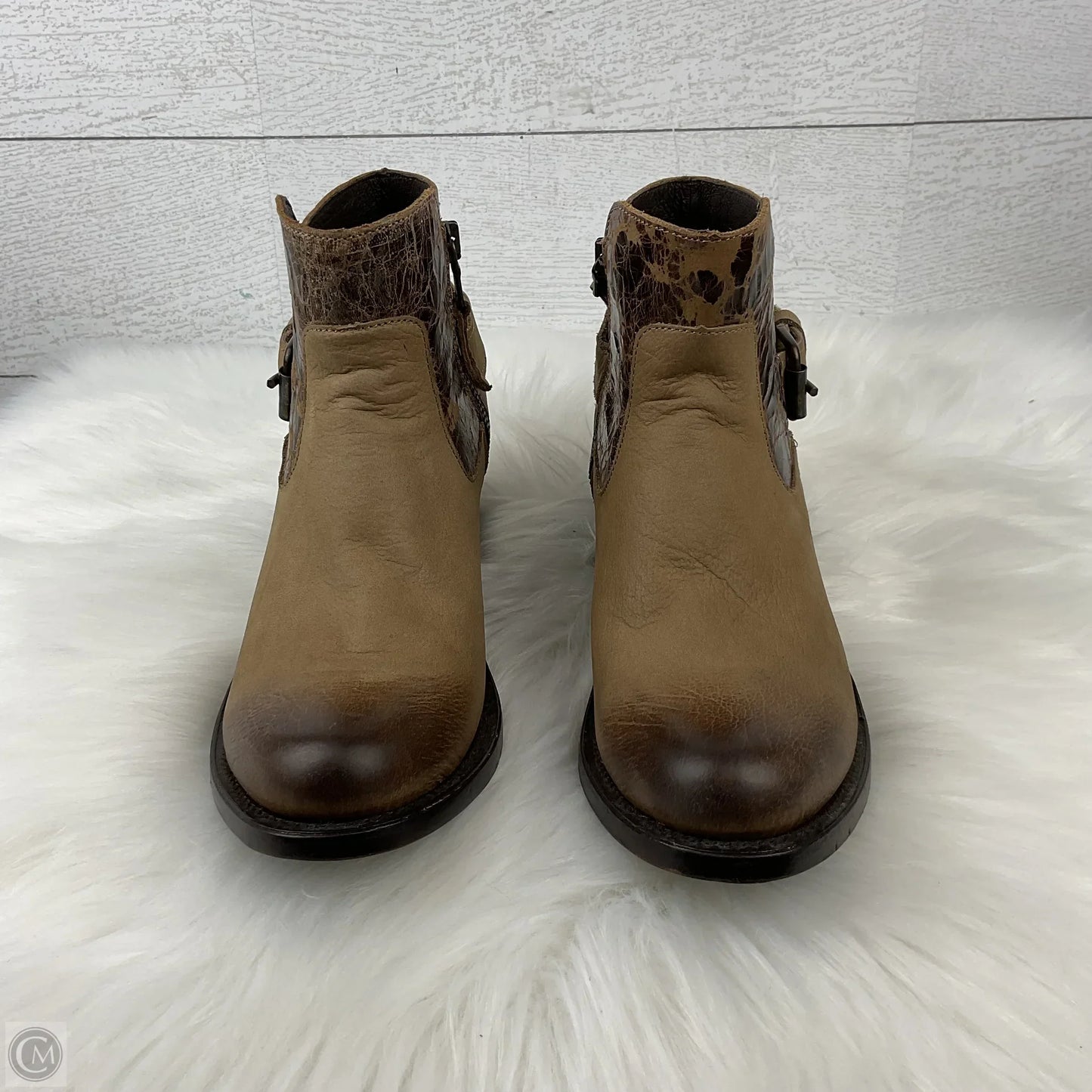 Boots Leather By Clothes Mentor In Brown, Size: 6