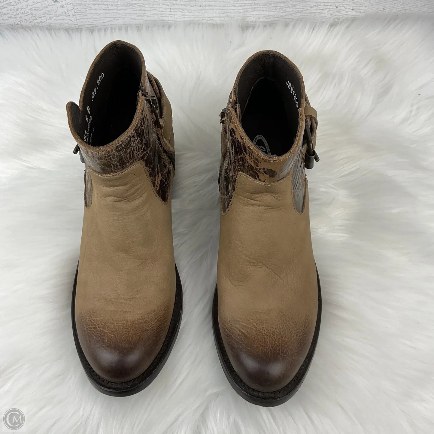 Boots Leather By Clothes Mentor In Brown, Size: 6