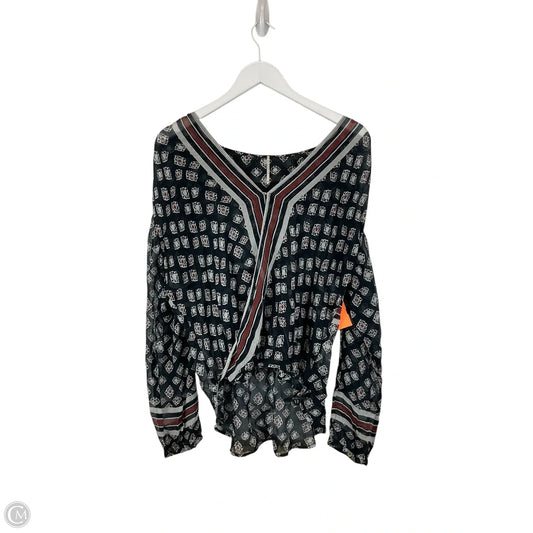 Top Long Sleeve By Free People In Navy, Size: Xs