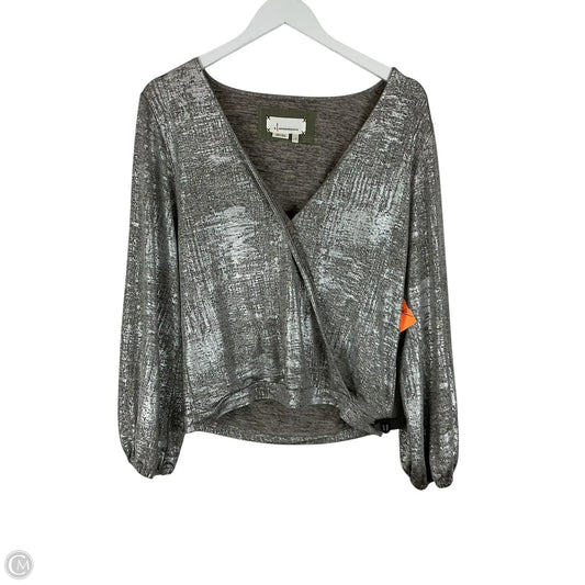 Top Long Sleeve Basic By Anthropologie In Grey, Size: S