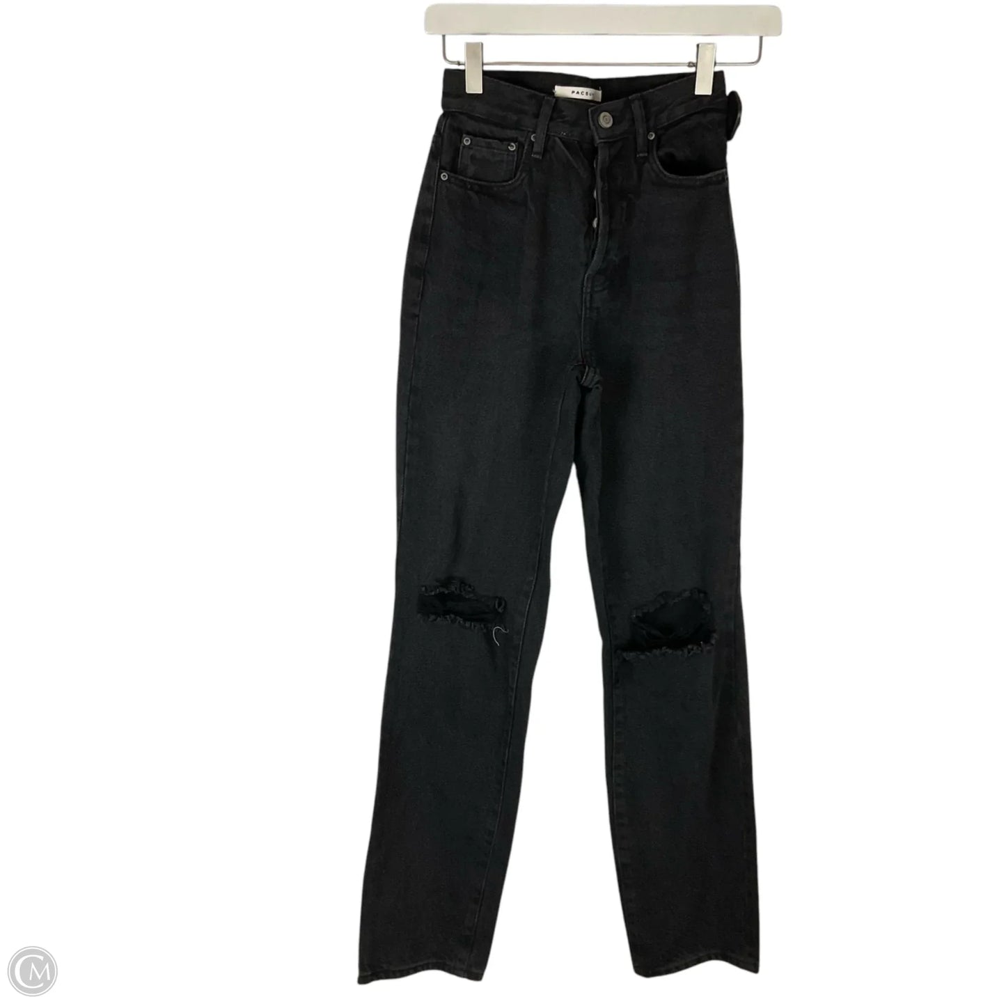 Jeans Boyfriend By Pacsun In Black Denim, Size: 0p