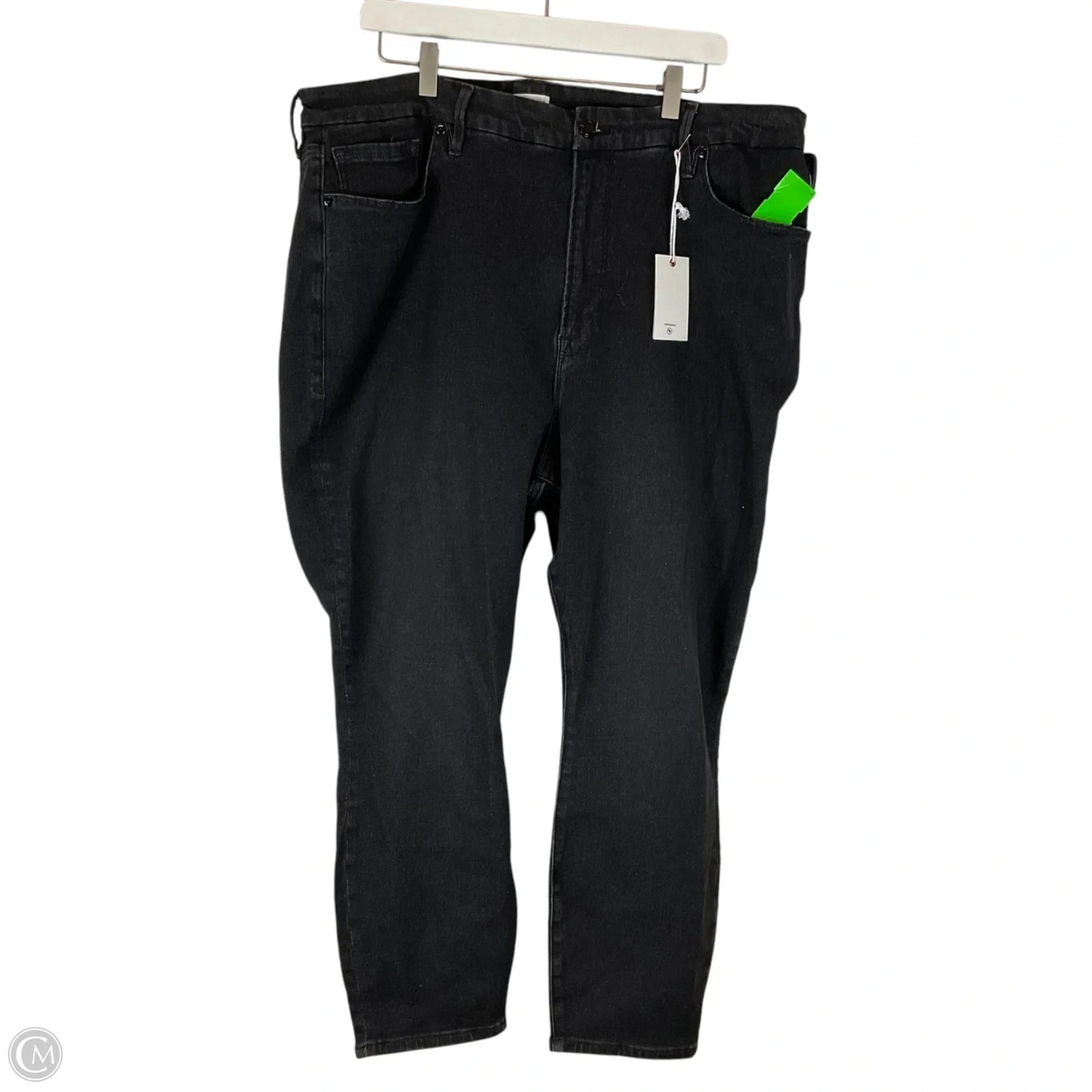 Jeans Skinny By Good American In Black Denim, Size: 24