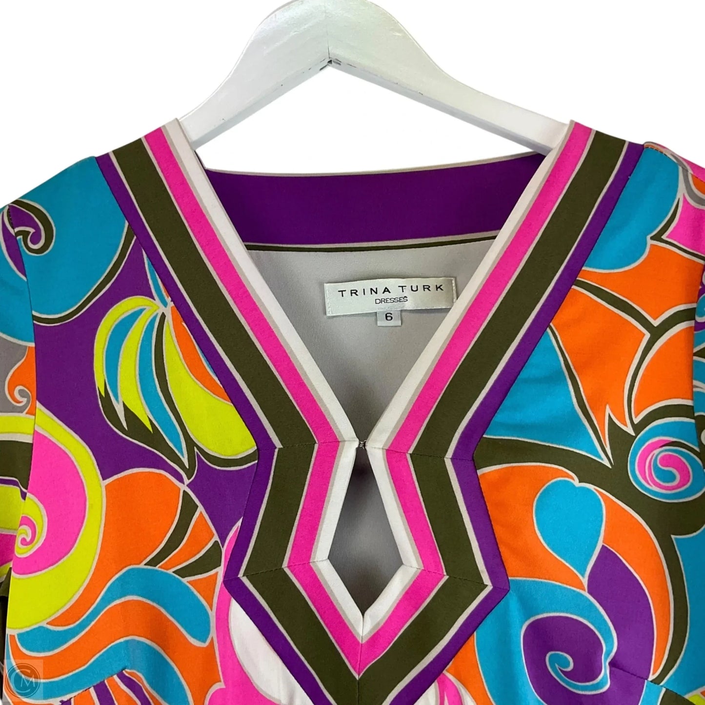 Dress Casual Midi By Trina By Trina Turk In Multi-colored, Size: 6