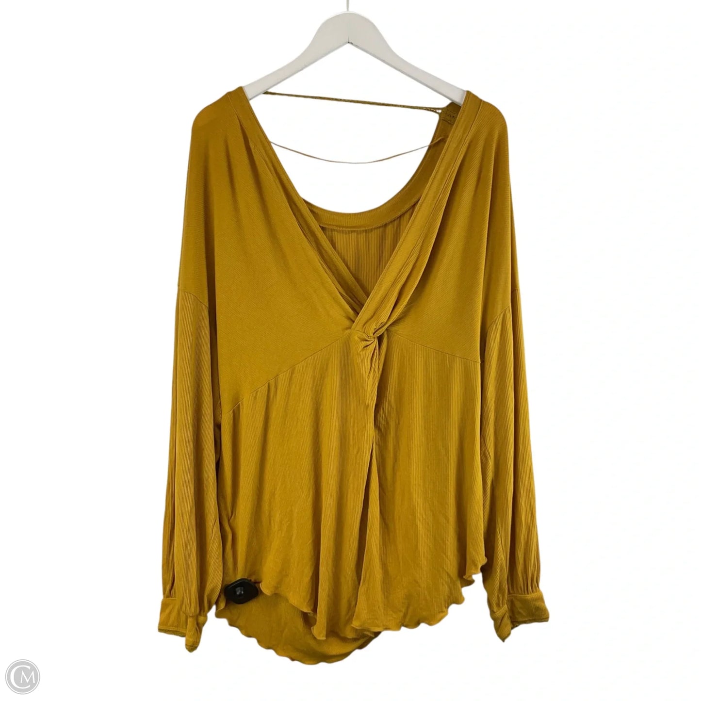 Top Long Sleeve By Free People In Yellow, Size: L