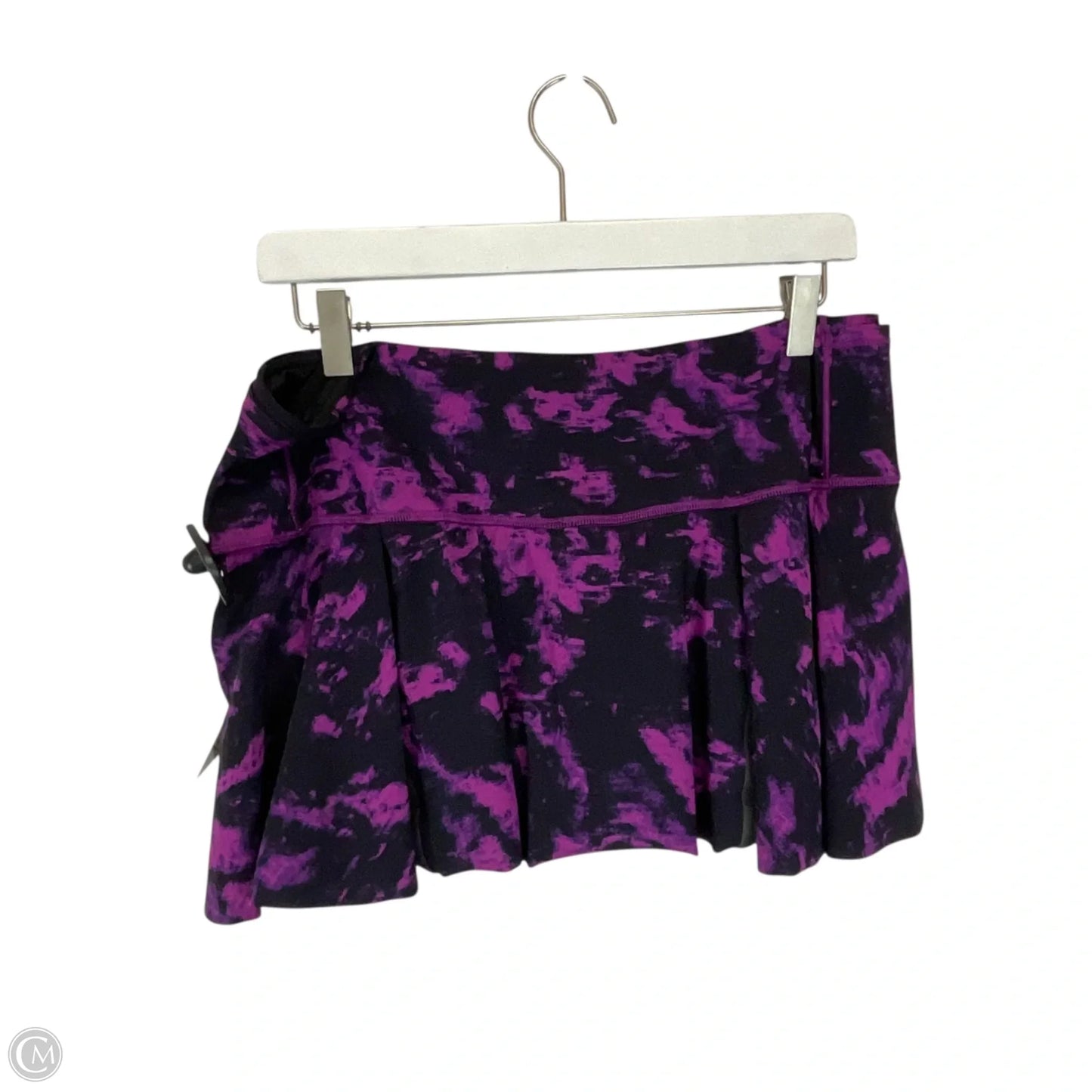 Athletic Skort By Lululemon In Black & Purple, Size: 10
