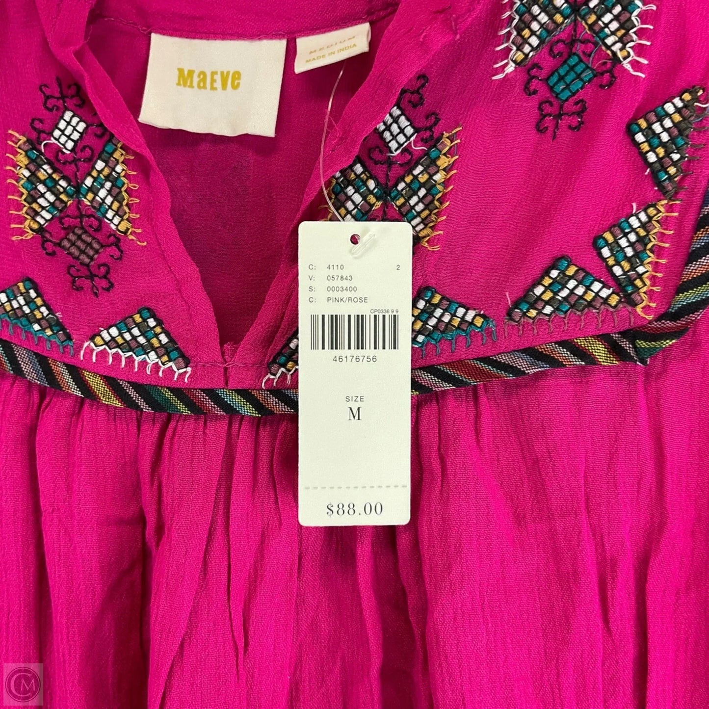 Top Sleeveless By Maeve In Pink, Size: M
