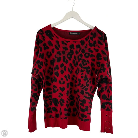 Top Long Sleeve By New York And Co In Red, Size: M