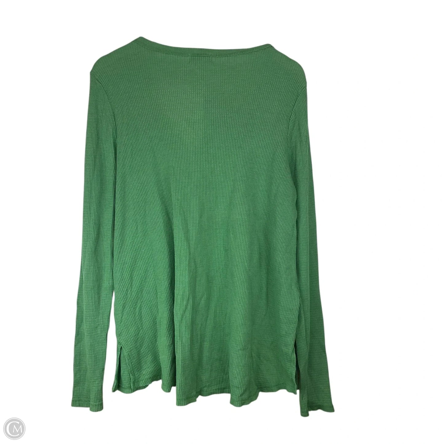 Top Long Sleeve Basic By T.la In Green, Size: M