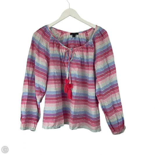 Top Long Sleeve By J. Crew In Striped Pattern, Size: M