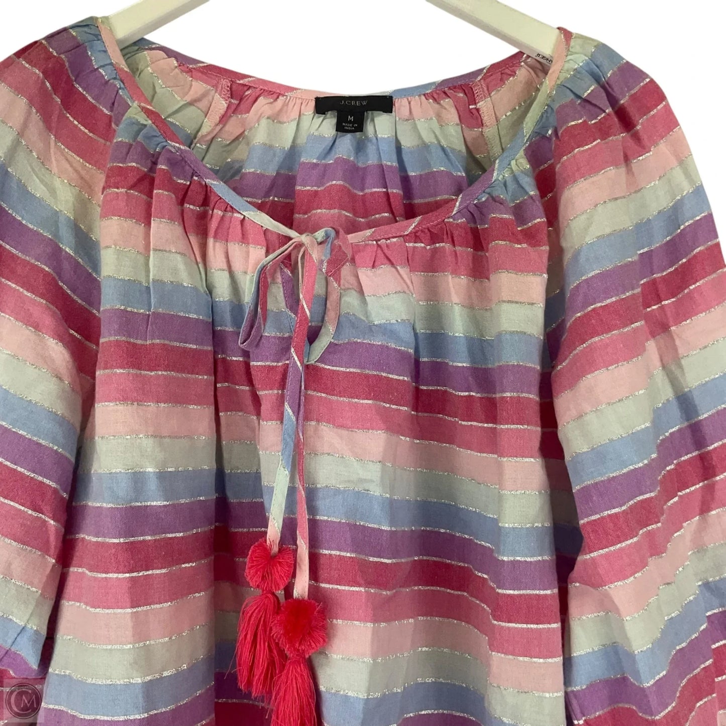 Top Long Sleeve By J. Crew In Striped Pattern, Size: M