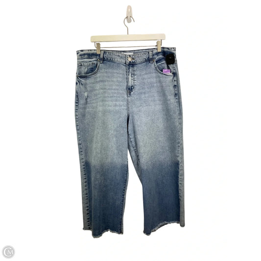 Jeans Wide Leg By Lane Bryant In Blue Denim, Size: 18