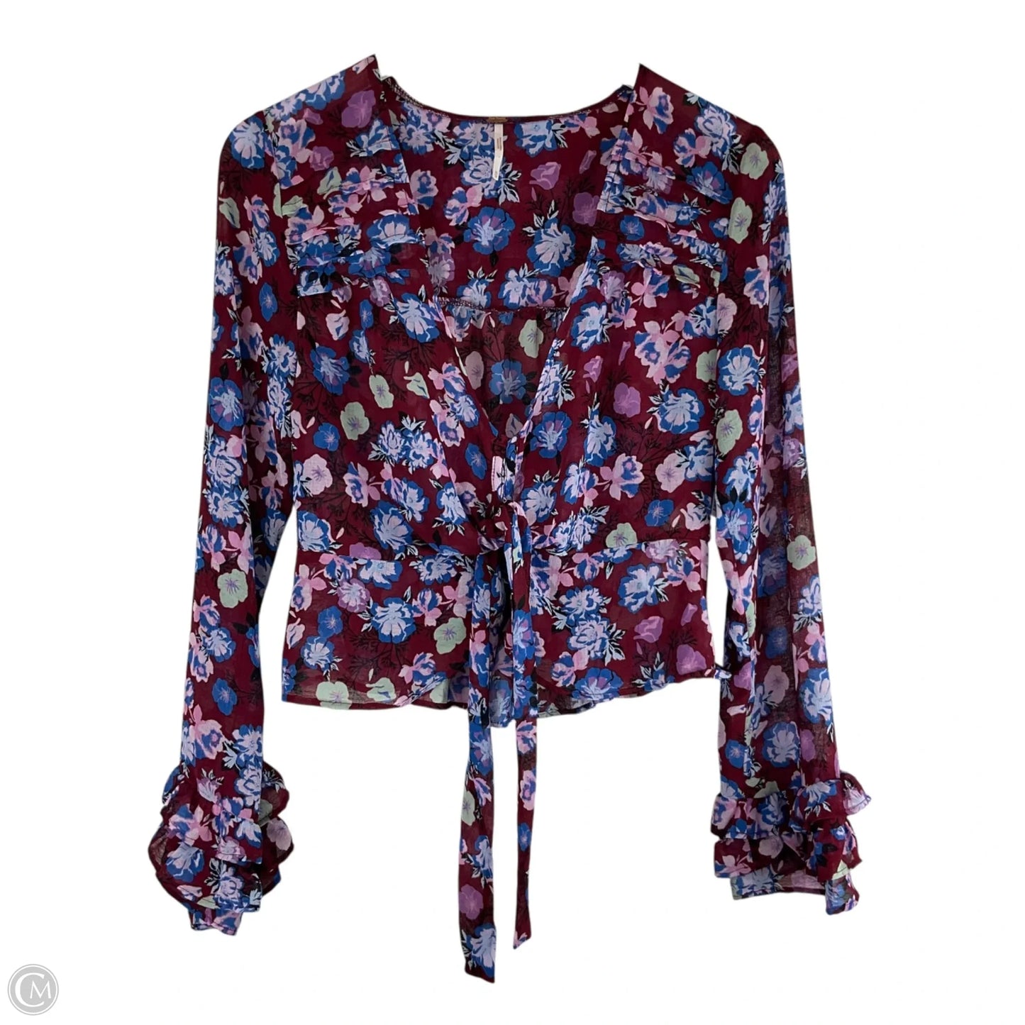 Top Long Sleeve By Free People In Red, Size: Xs