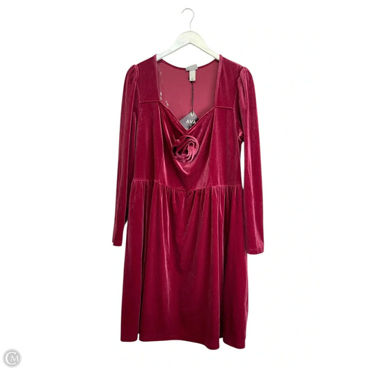 Dress Casual Short By Ava & Viv In Red, Size: 1x