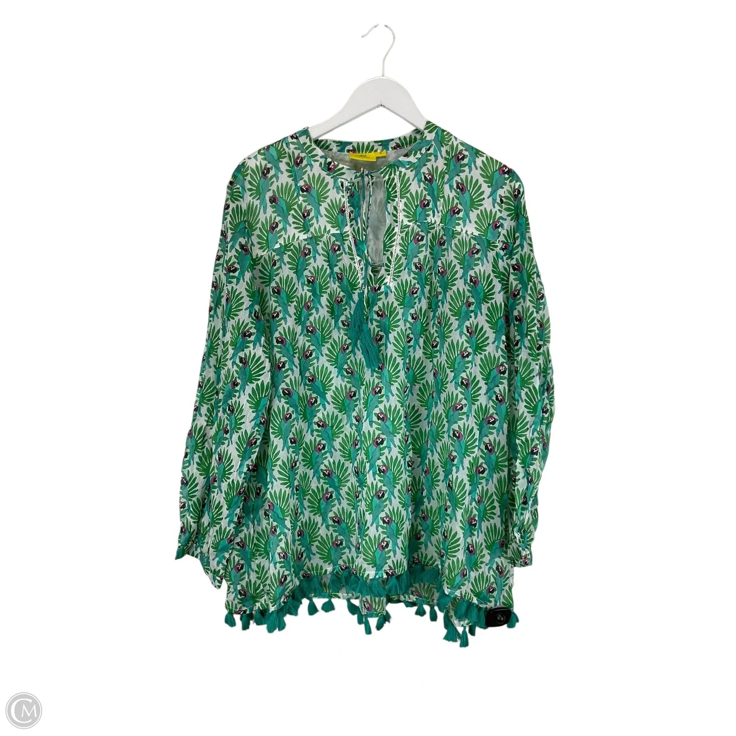 Top Long Sleeve By Clothes Mentor In Tropical Print, Size: Xl