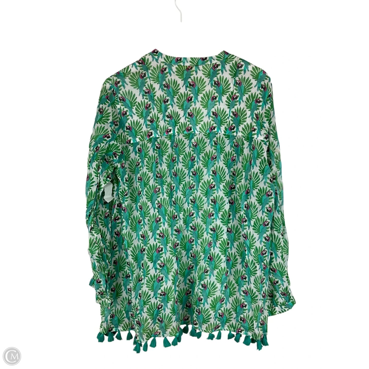 Top Long Sleeve By Clothes Mentor In Tropical Print, Size: Xl
