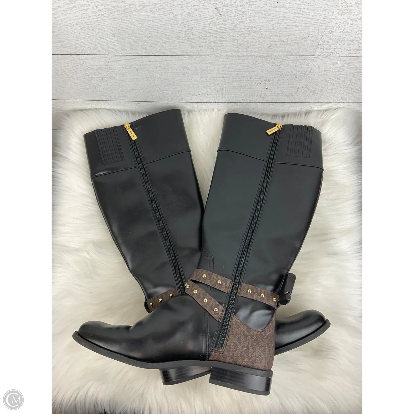 Boots Designer By Michael Kors In Black, Size: 9