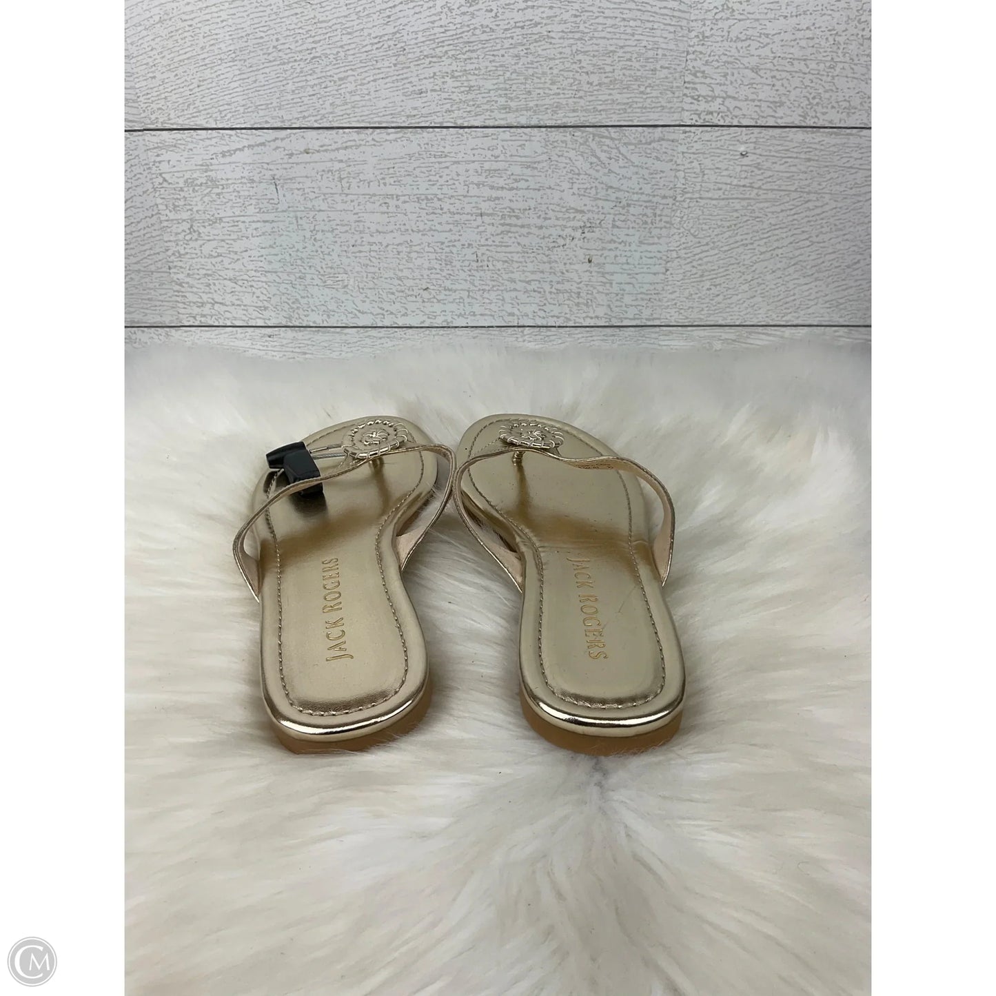 Sandals Flip Flops By Jack Rogers In Gold, Size: 8.5