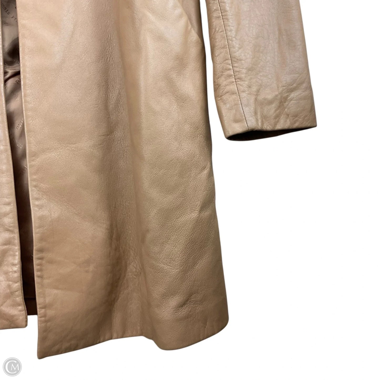 Coat Leather By Wilsons Leather In Tan, Size: L