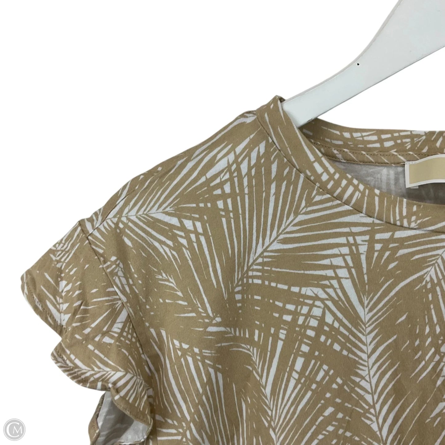Top Short Sleeve Basic By Michael By Michael Kors In Tan, Size: M