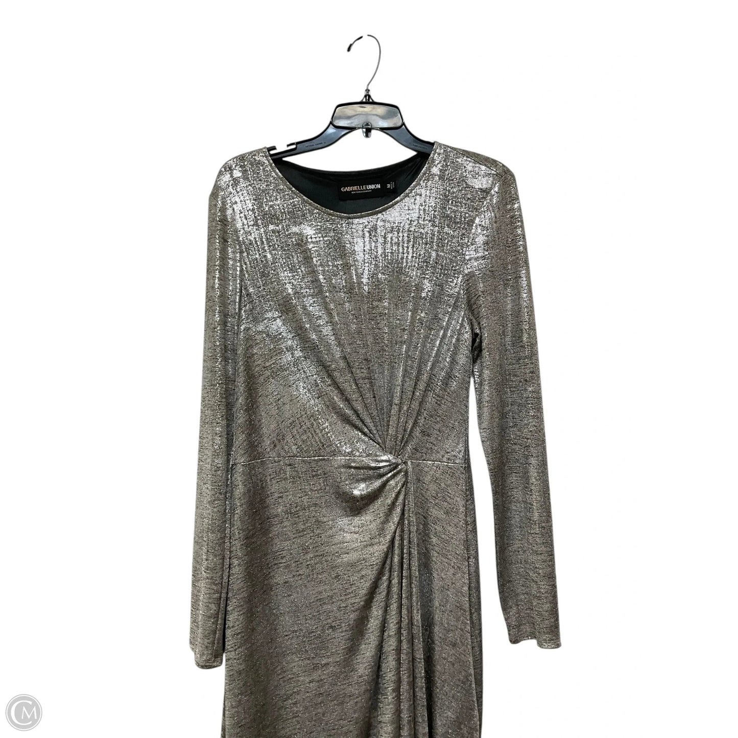 Dress Casual Midi By Clothes Mentor In Silver, Size: M
