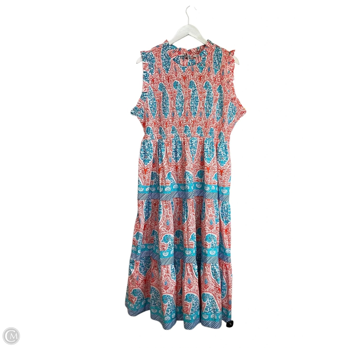 Dress Casual Maxi By Crown And Ivy In Blue & Orange, Size: 16