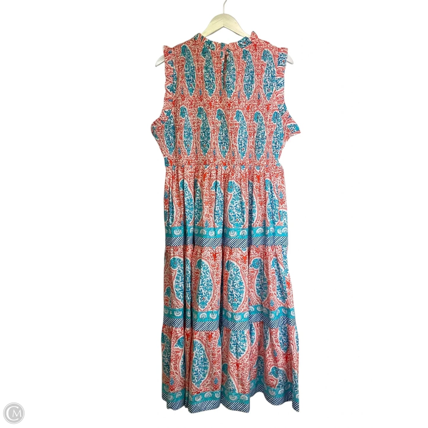 Dress Casual Maxi By Crown And Ivy In Blue & Orange, Size: 16