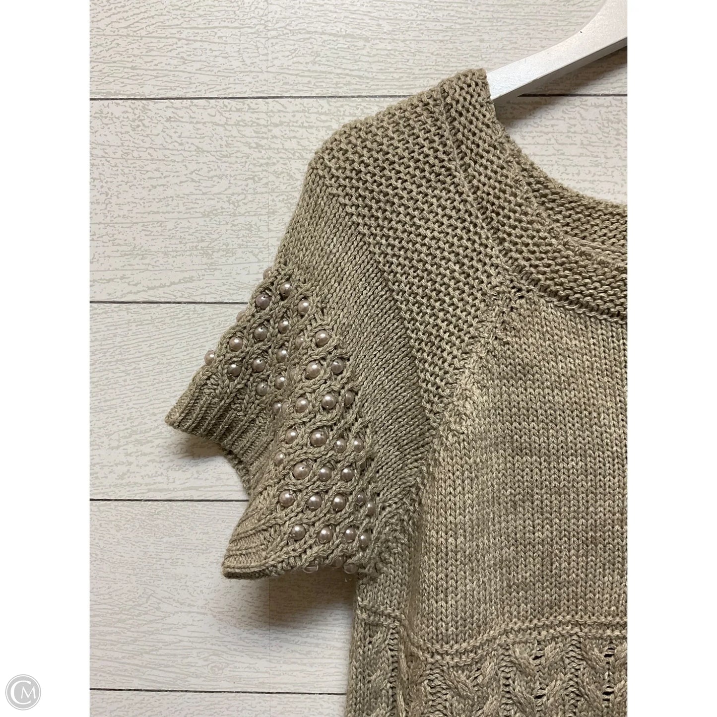 Sweater Short Sleeve By John Paul Richard In Tan, Size: Xl