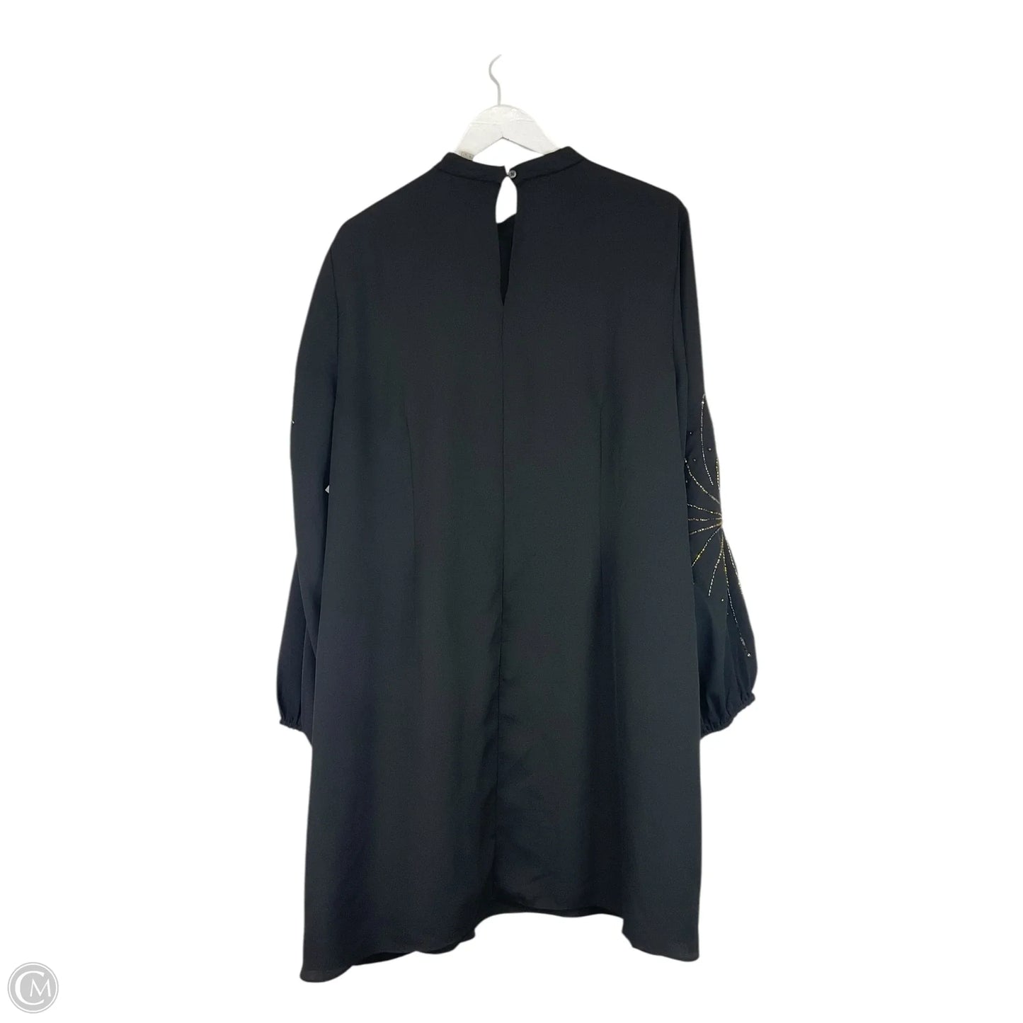 Dress Party Midi By Loft In Black & Gold, Size: 16