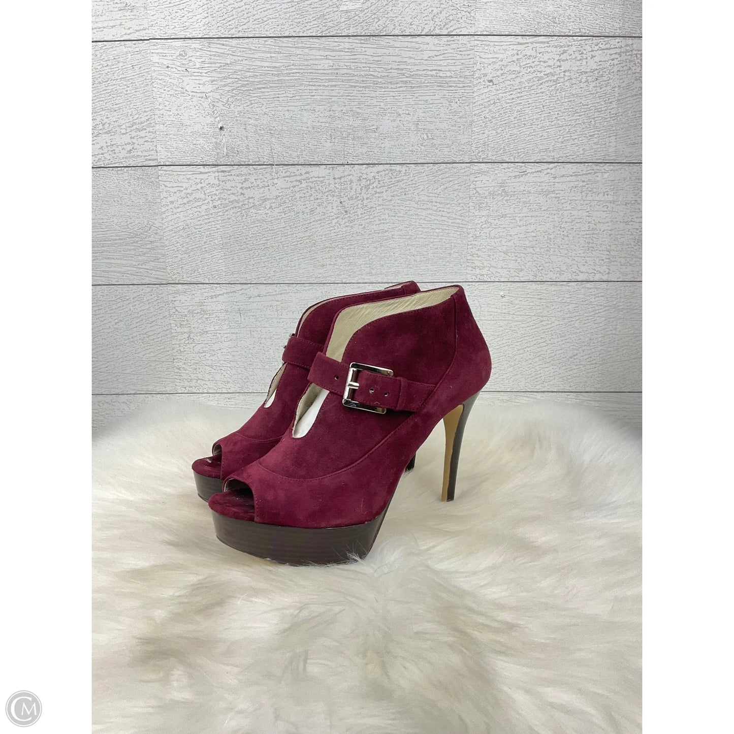 Shoes Designer By Michael Kors In Maroon, Size: 7.5