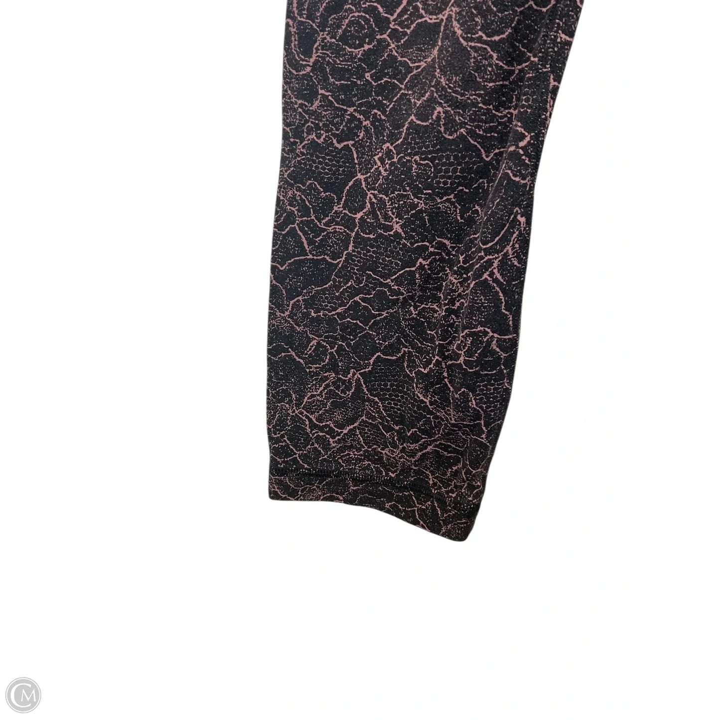 Athletic Leggings By Lululemon In Black & Pink, Size: 4