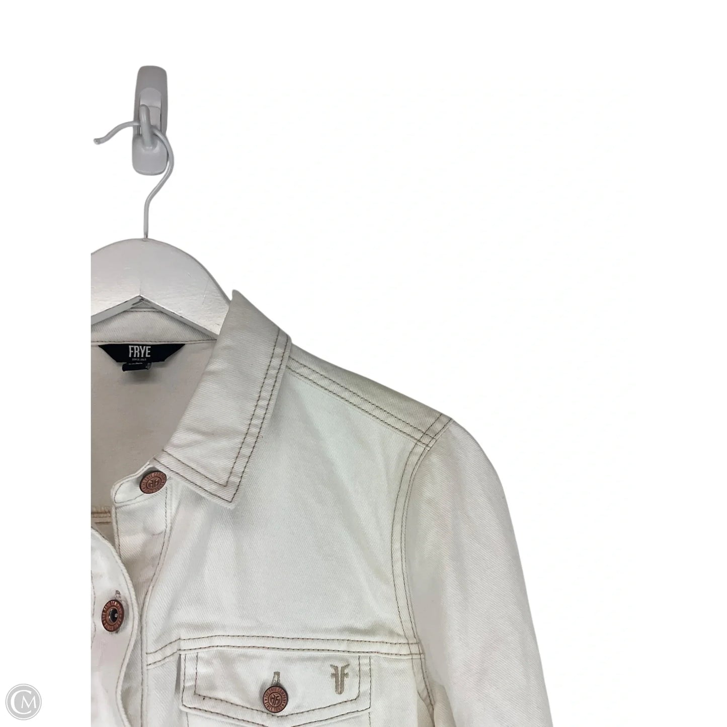 Dress Designer By Frye In White Denim, Size: M