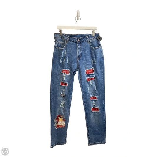 Jeans Straight By Clothes Mentor In Blue Denim, Size: 14