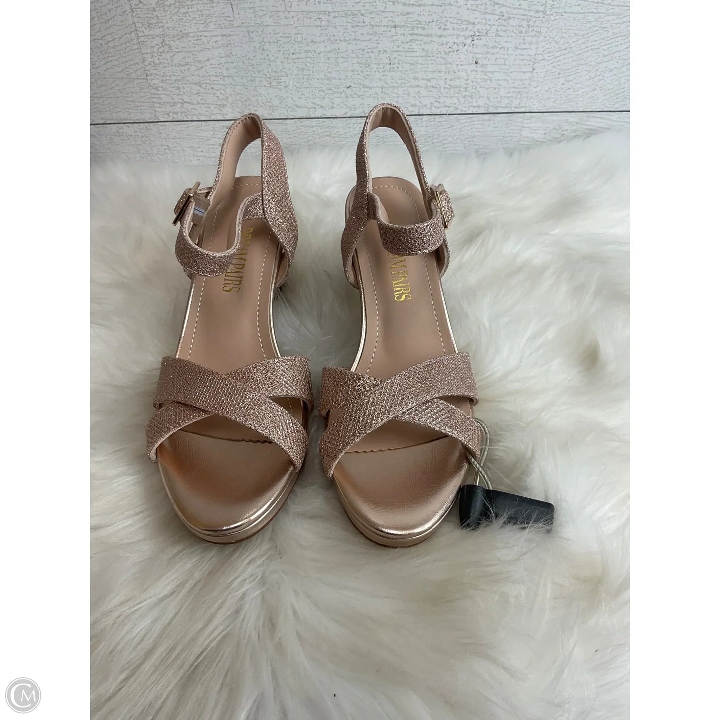 Shoes Heels Block By Dream Pairs In Rose Gold, Size: 7