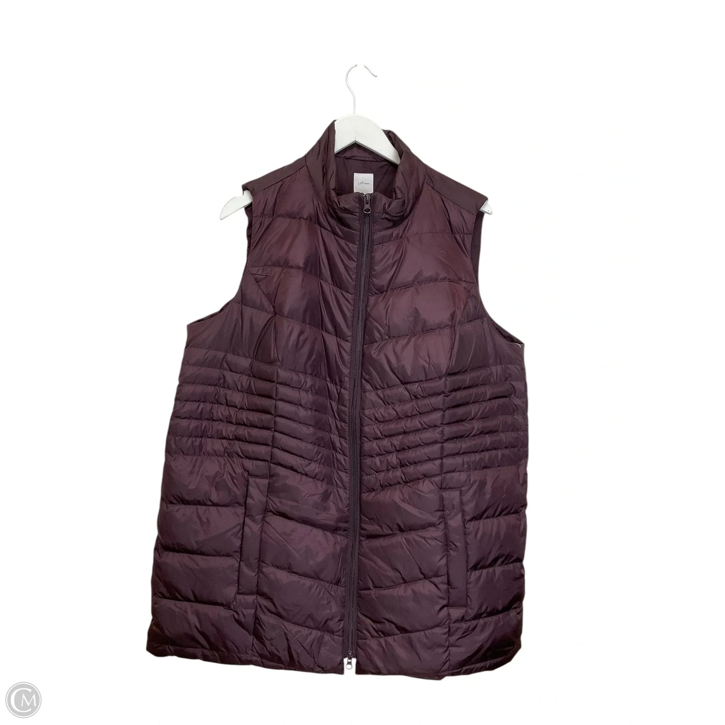 Vest Puffer & Quilted By J. Jill In Purple, Size: Xl