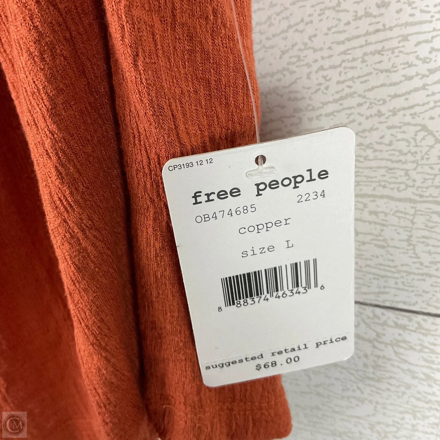 Top Short Sleeve By Free People In Orange, Size: L