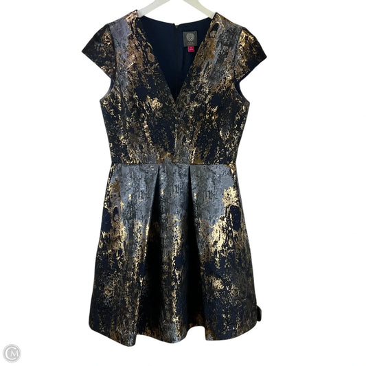 Dress Party Short By Vince Camuto In Blue & Gold, Size: 6