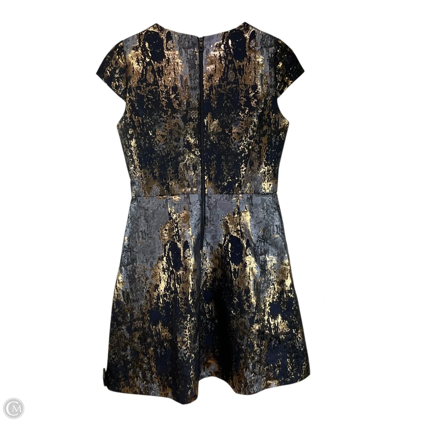 Dress Party Short By Vince Camuto In Blue & Gold, Size: 6