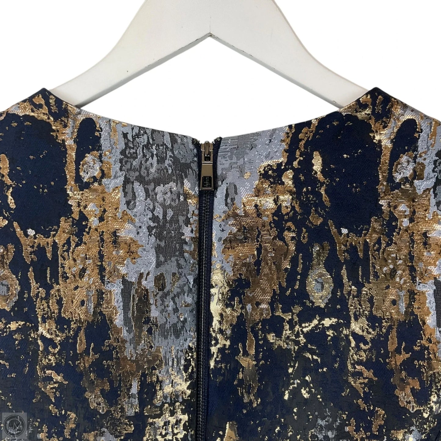 Dress Party Short By Vince Camuto In Blue & Gold, Size: 6