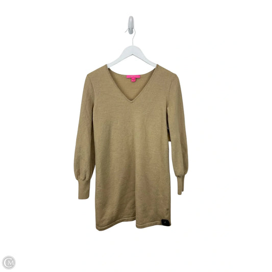 Top Long Sleeve Designer By Lilly Pulitzer In Tan, Size: L