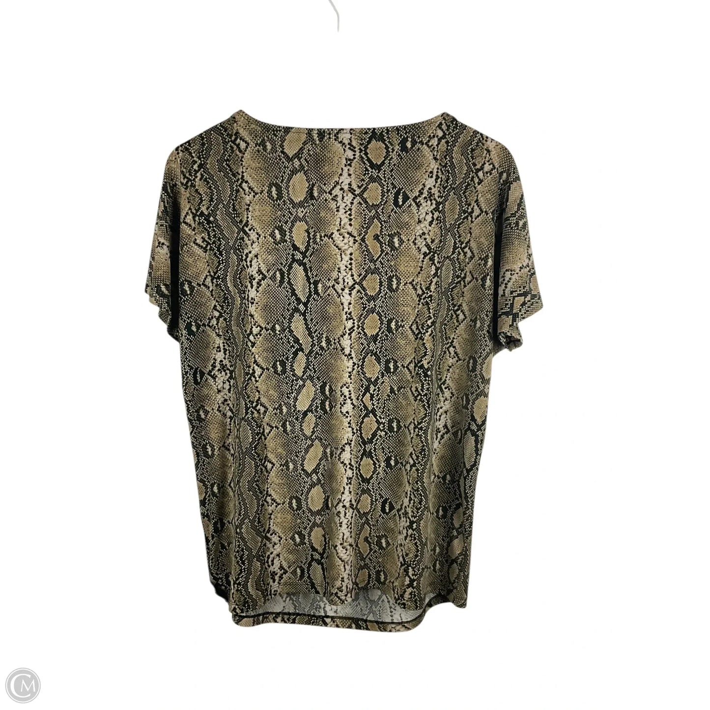 Top Short Sleeve By Michael By Michael Kors In Animal Print, Size: L