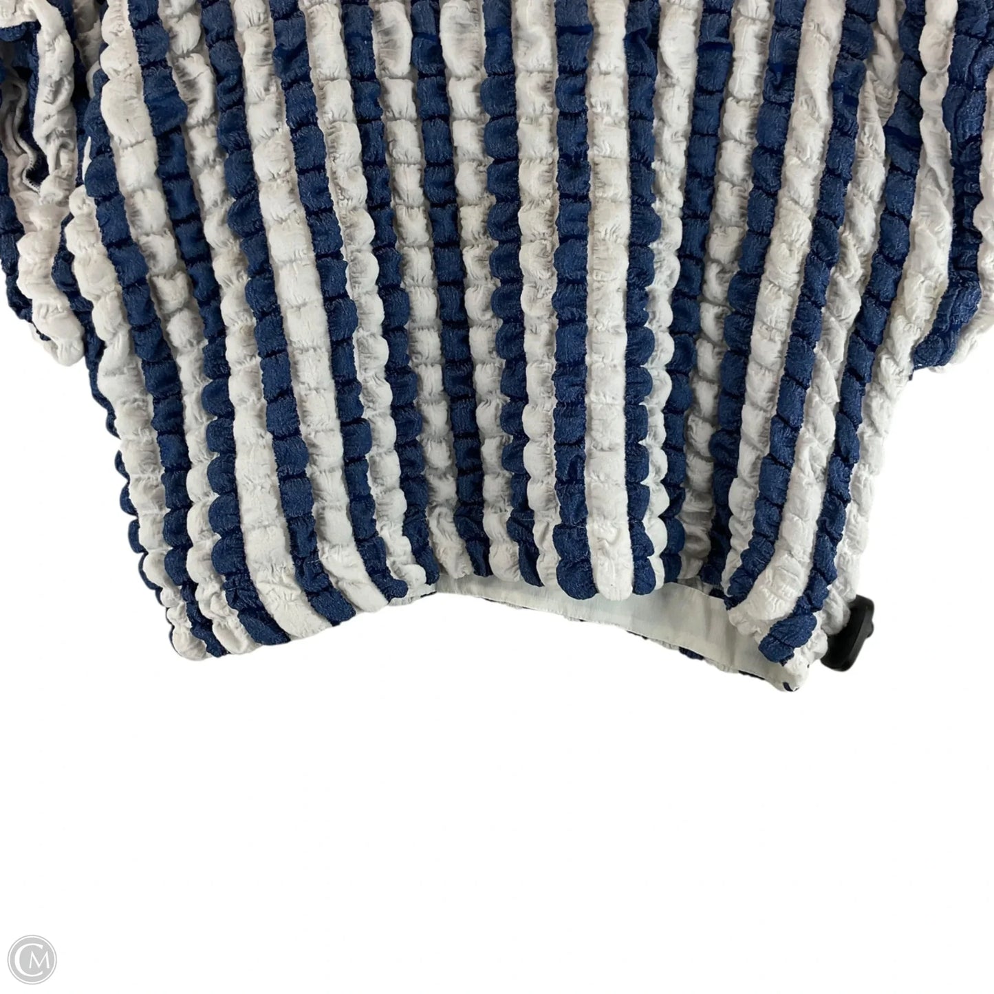 Top Short Sleeve By Entro In Blue & White, Size: S