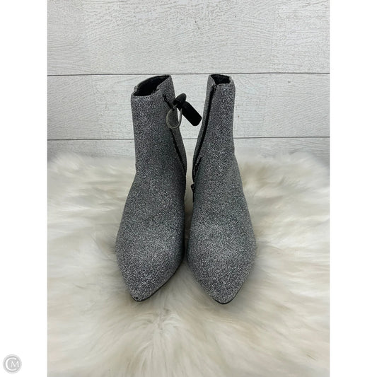 Boots Ankle Heels By Cme In Grey, Size: 8