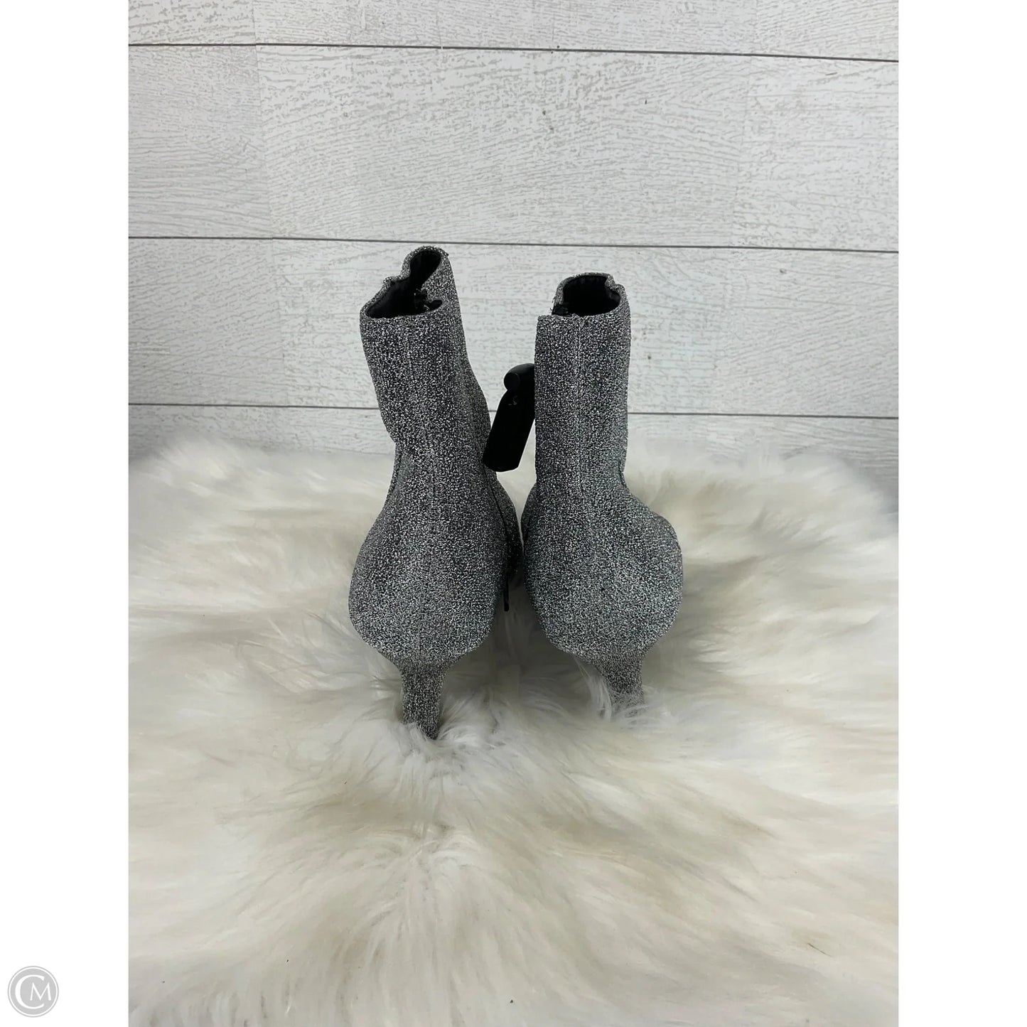 Boots Ankle Heels By Cme In Grey, Size: 8