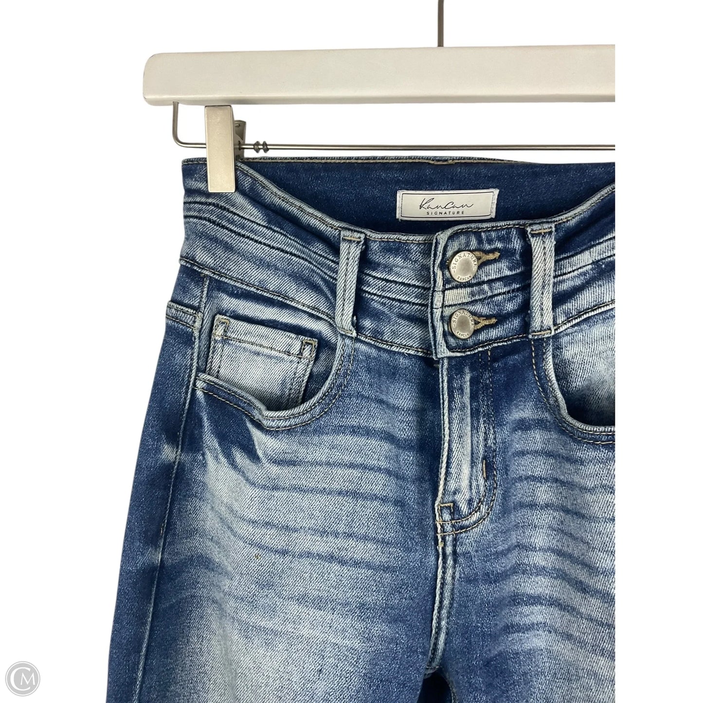 Jeans Wide Leg By Kancan In Blue Denim, Size: 0