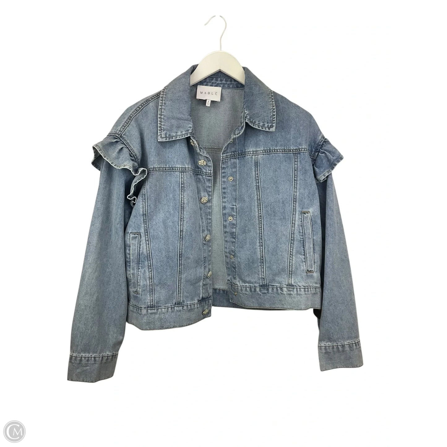 Jacket Denim By Mable In Blue Denim, Size: S
