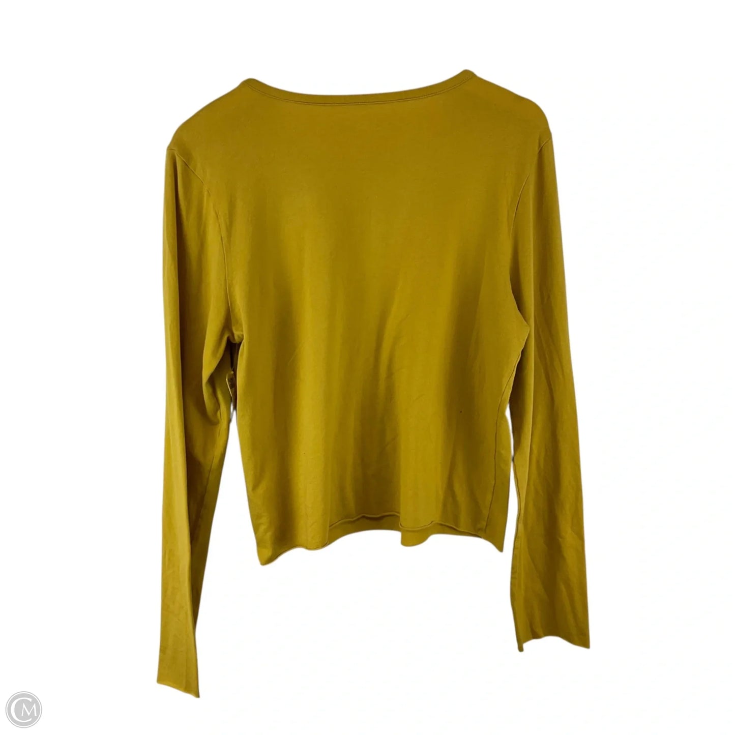 Top Long Sleeve Basic By Anthropologie In Yellow, Size: Xl