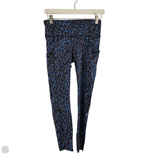 Athletic Leggings By Lululemon In Black & Blue, Size: 6
