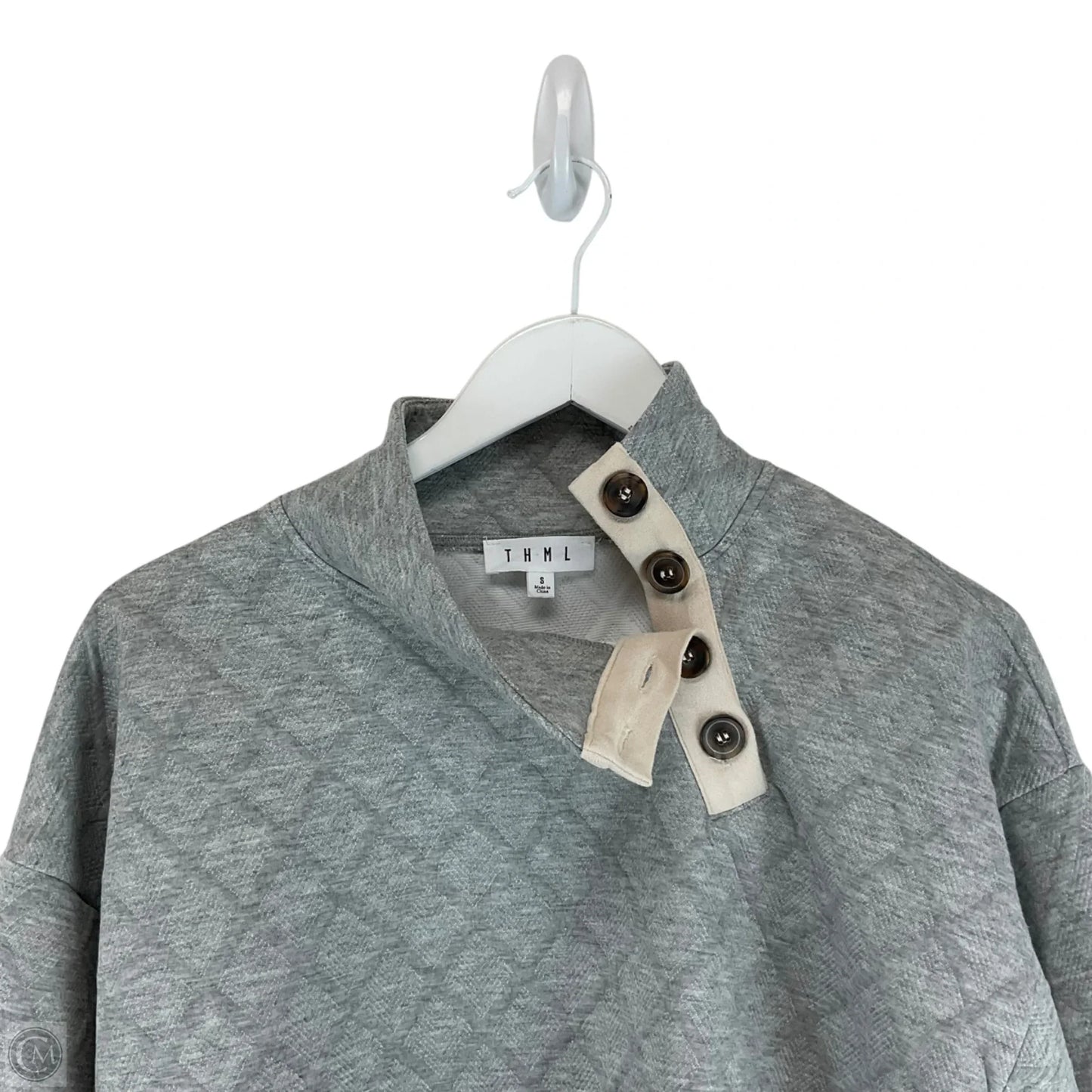 Sweatshirt Collar By Thml In Grey, Size: S